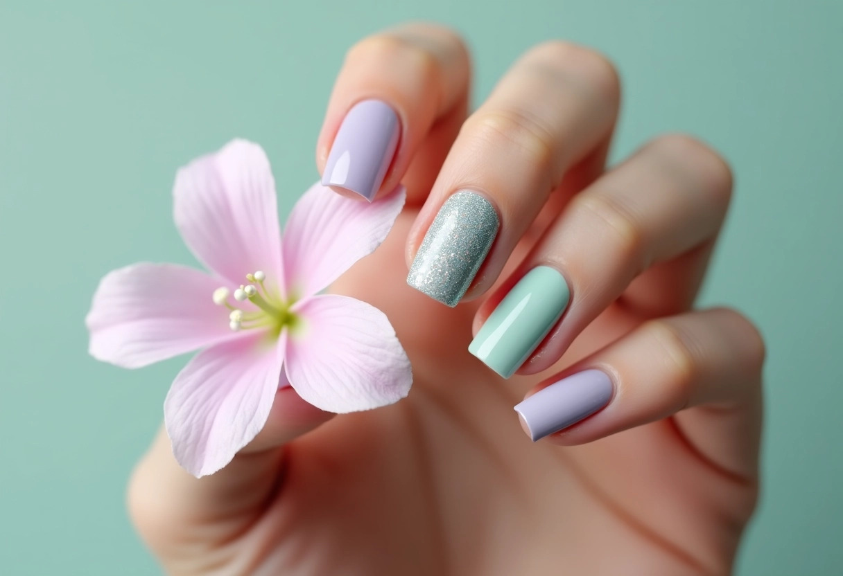 ongles pailletés