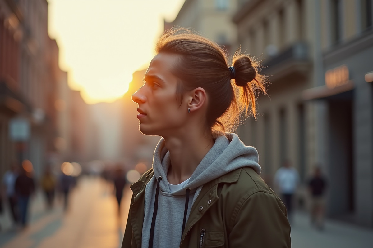 homme man bun